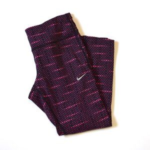 Cropped Pink Polka Dot Dri-Fit Nike Leggings